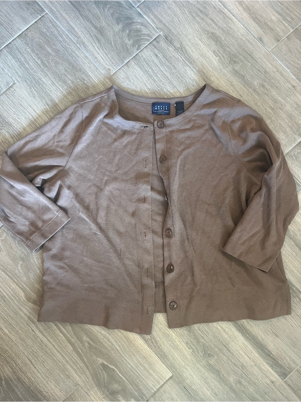 Liz Claiborne Brown Button-Front Women's Cardigan